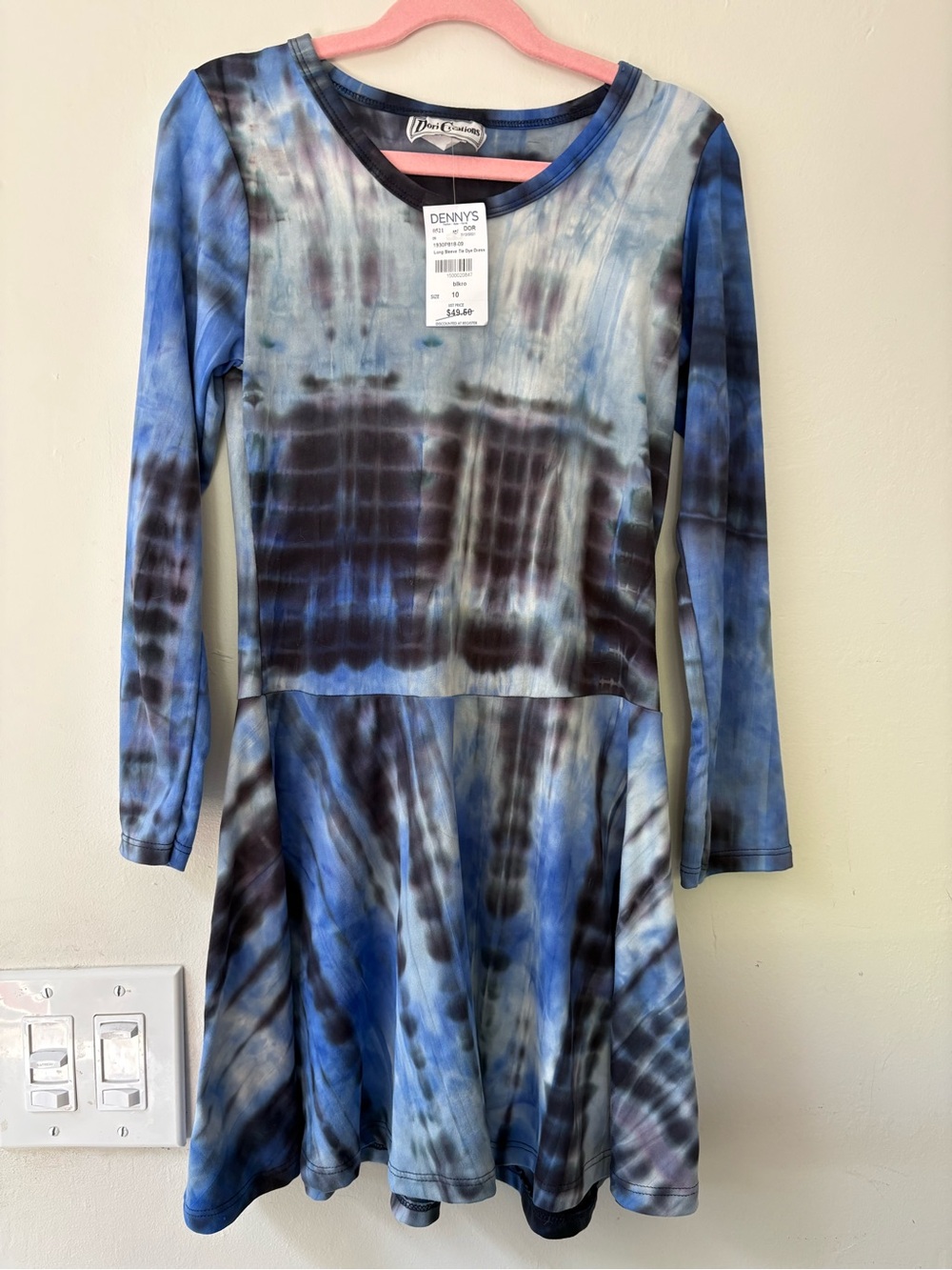 Dori Creations Blue Tie Dye Dress - size 10